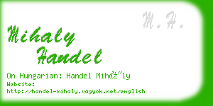 mihaly handel business card